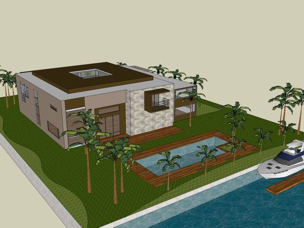 Modern Solo Villa Design | SketchUp 3D Model