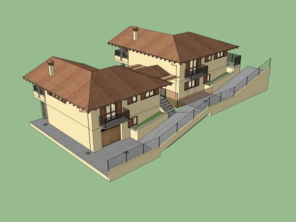 Classical Stacked Villa Model in SketchUp