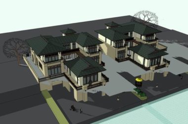 Classical Twin Villa Model in SketchUp-BIM WORLD