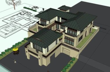 Classical Single-Family Villa Model in SketchUp-BIM WORLD