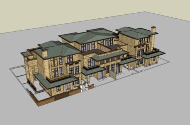 Classical Style Four-Piece Villa SketchUp Model-BIM WORLD