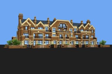 Classical Style Townhouse Villa Model in SketchUp-BIM WORLD