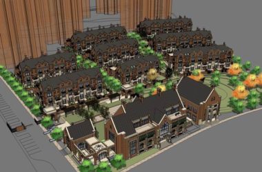 British Classical Twin Villa Model in SketchUp-BIM WORLD