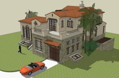 European Classical Style Solo Villa SketchUp Model-BIM WORLD