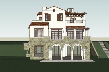 European Classical Style Solo Villa SketchUp Model-BIM WORLD