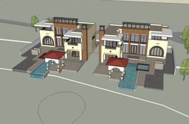 Modern Solo Villa Design in SketchUp-BIM WORLD