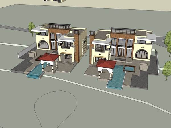 Modern Solo Villa Design in SketchUp