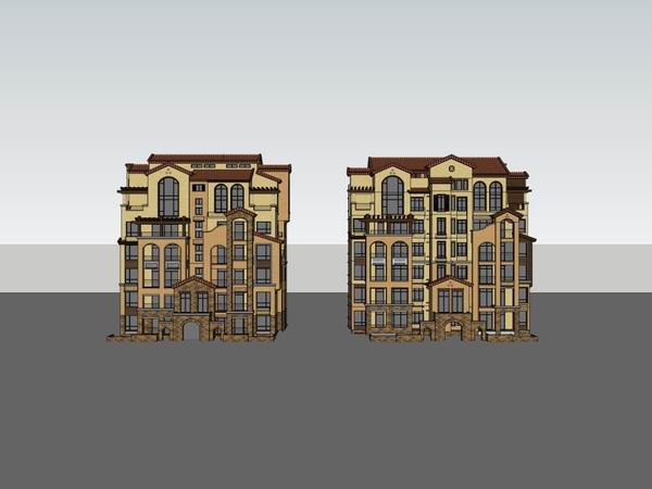 Classical Single-Family Villa Model in SketchUp