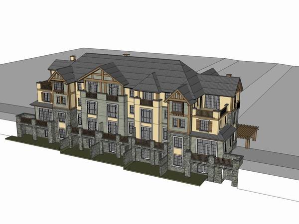 Classical Style Five-Unit Villa Model in SketchUp
