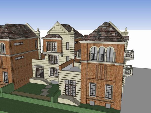 Classical English Villa Model in SketchUp