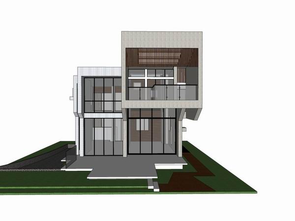 Modern Solo Villa Design | SketchUp 3D Model