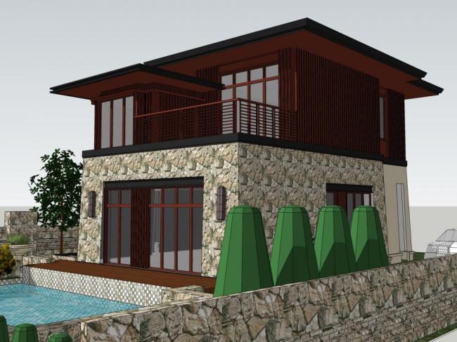 Classical Style Single-Family Villa Model in SketchUp