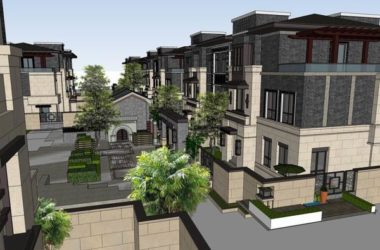 Classical Style Row Villa Residential Complex | SketchUp Villa Model-BIM WORLD