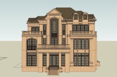 Classical Single-Family Villa Model in SketchUp-BIM WORLD