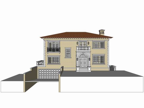 Classical Style Single-Family Villa Model in SketchUp