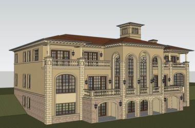 Classical Style Single-Family Villa Model in SketchUp-BIM WORLD