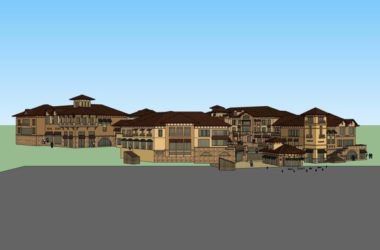 SketchUp Twin Villas | Classical Style Cluster Model-BIM WORLD