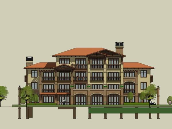 Classical Twin Villa Model in SketchUp
