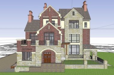 Classical Single-Family Villa Model in SketchUp-BIM WORLD
