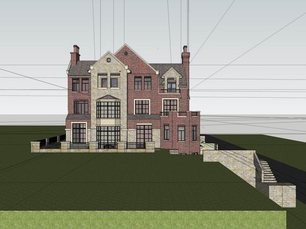 Classical Style Single-Family Villa Model in SketchUp