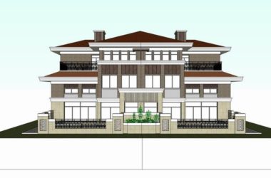 Classical Single-Family Villa Model in SketchUp-BIM WORLD