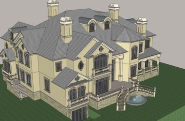 Classical Style Single-Family Villa Model in SketchUp-BIM WORLD