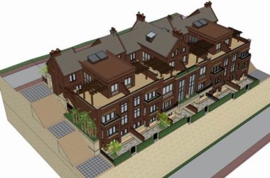 SketchUp Model of a British Classical Style Row Villa-BIM WORLD