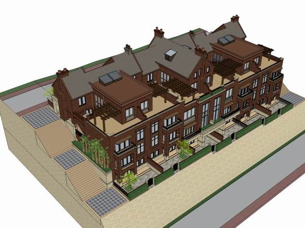 SketchUp Model of a British Classical Style Row Villa
