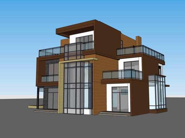 Modern Solo Villa Design | SketchUp Model