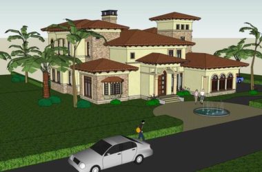 Classical Style Single-Family Villa SketchUp Model-BIM WORLD
