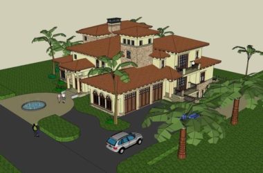 Classical Single-Family Villa Model in SketchUp-BIM WORLD