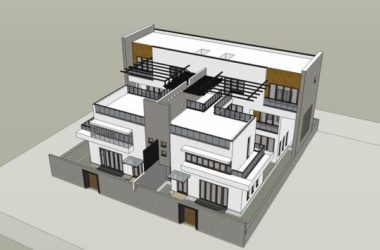 Modern Rural Townhouse Villa Model in SketchUp-BIM WORLD