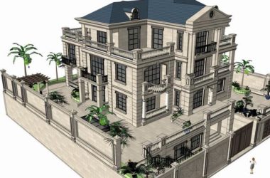 Classical Style Single-Family Villa Model in SketchUp-BIM WORLD