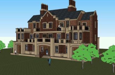 Classical Style Townhouse Villa Model in SketchUp-BIM WORLD