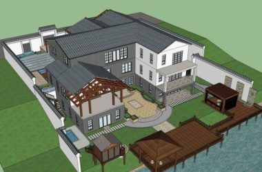 Classical Style Single Family Villa Model in SketchUp-BIM WORLD