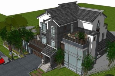 SketchUp Villa Model: Classic Huizhou-Style Design-BIM WORLD