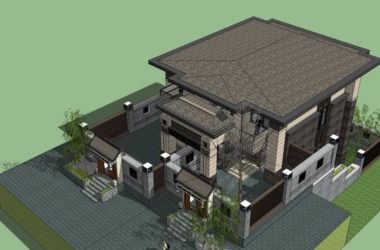 Classical Twin Villa Model in SketchUp-BIM WORLD