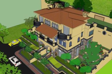 Classical Style Townhouse Villa Model in SketchUp-BIM WORLD