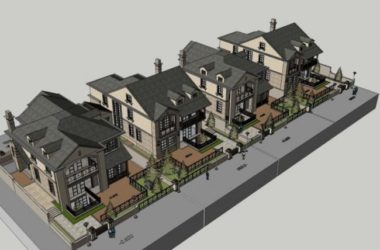 European Classical Multi-Row Villa Model in SketchUp-BIM WORLD