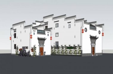SketchUp Residential Model: Multi-Story Huizhou-Style Chinese Home Design-BIM WORLD