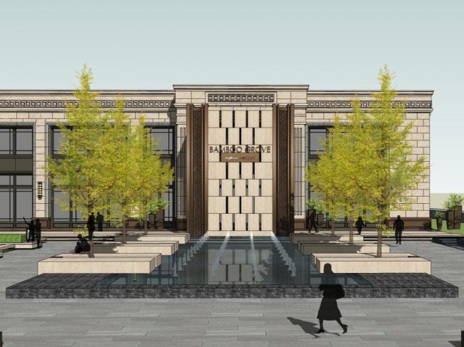 SketchUp Business Model: Designing Classical-Style Sales Offices for Commercial Architecture