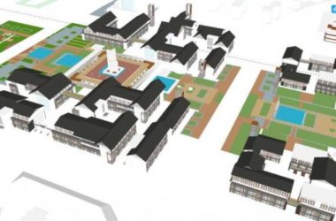 SketchUp Business Model: New Chinese Style on Commercial Street-BIM WORLD