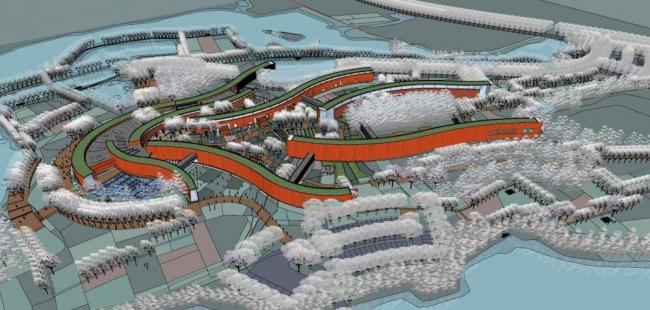 Modern Waterfront Landscape Design in SketchUp
