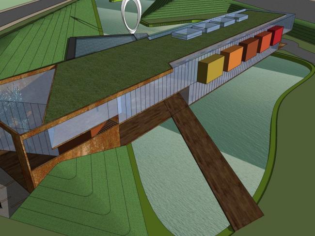 SketchUp Business Model: Modern Exhibition Center with Commercial, Entertainment, and Leisure Facilities