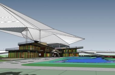 SketchUp Business Model: Modern Multi-Story Commercial Waterfront Design-BIM WORLD