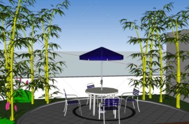 Modern SketchUp Landscape Model: Clubhouse and Garden Design-BIM WORLD