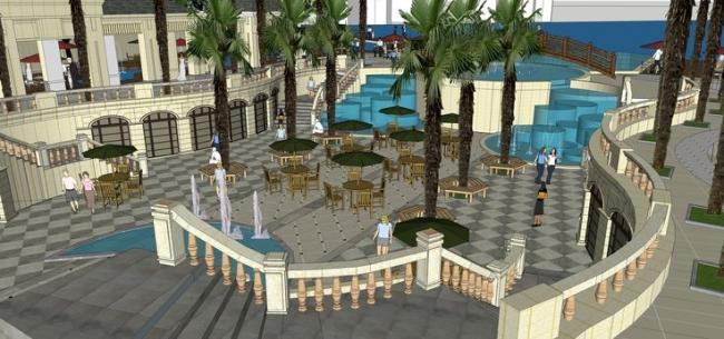 SketchUp Landscape Design: Commercial Architecture, Clubhouse Grounds, Classical Style, Water Features, and Small Details