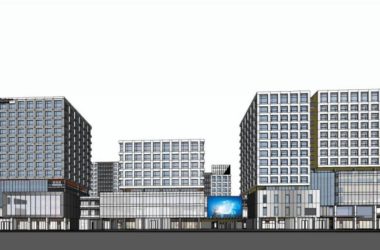 SketchUp Complex Model: Modern High-Rise Commercial Office Building-BIM WORLD