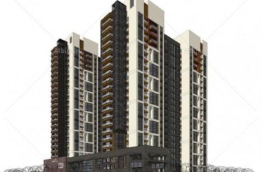 Modern Mixed-Use High-Rise: Residential Living with Ground-Floor Commercial Spaces in SketchUp-BIM WORLD