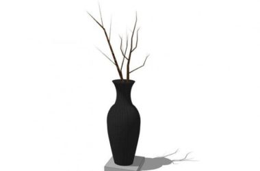 SketchUp Material Models: Vase Ornament Components-BIM WORLD
